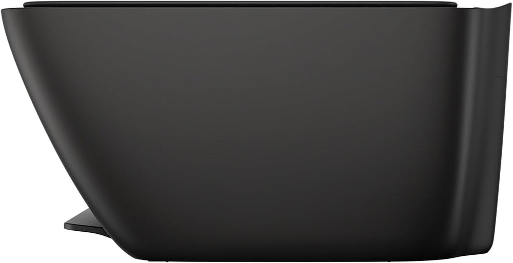HP Deskjet 2921 color inkjet printer shown on a desk, highlighting its compact design and control panel features.