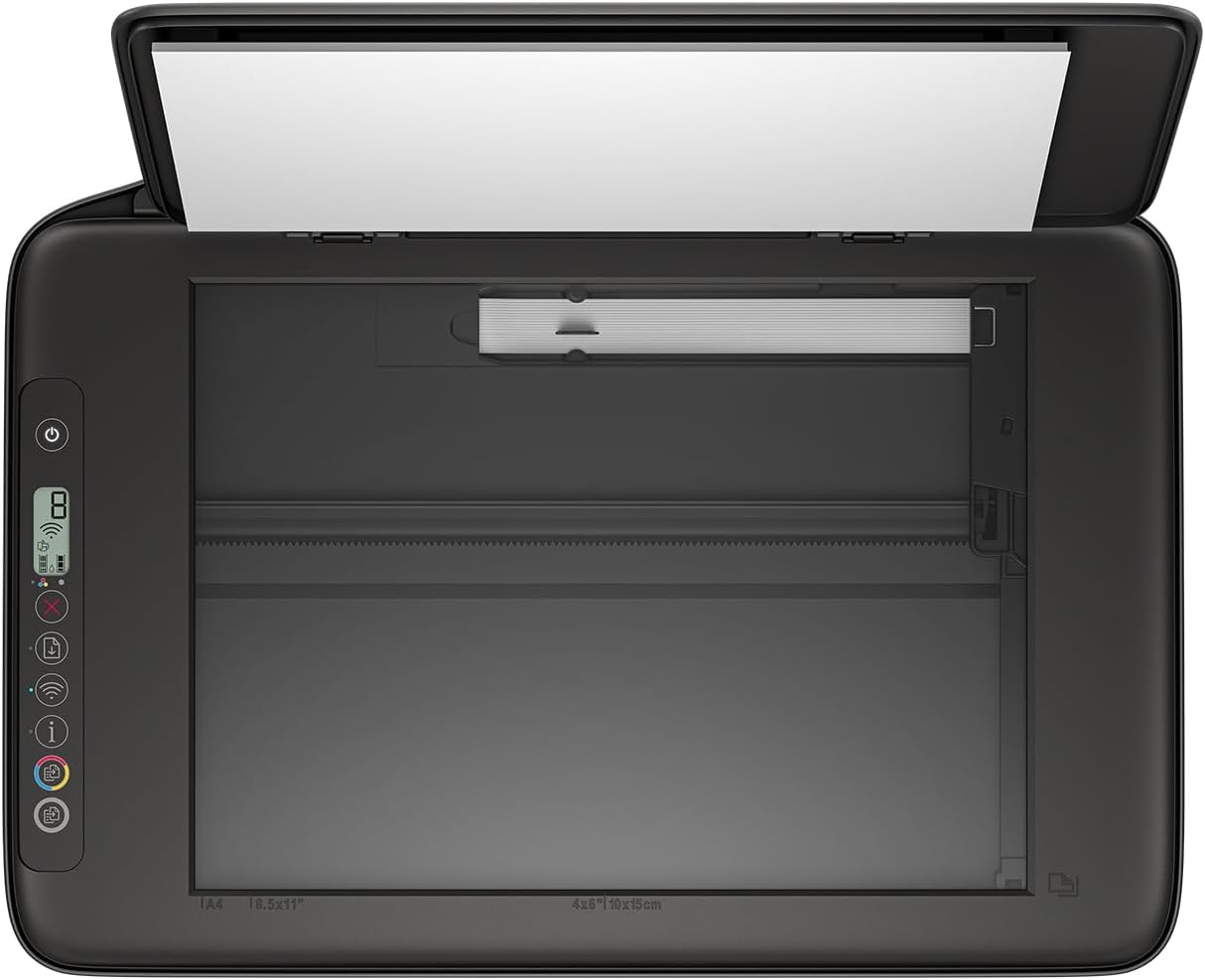 HP Deskjet 2910 all-in-one printer with paper tray and control panel, ideal for home or office printing needs.