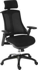 Rapport Mesh Back Executive Office Chair with Fabric Seat Black - 6964BLK DD