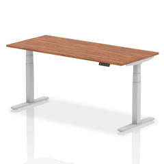Dynamic Air 1800 x 800mm Height Adjustable Desk Walnut Top Silver Leg HA01008 DD