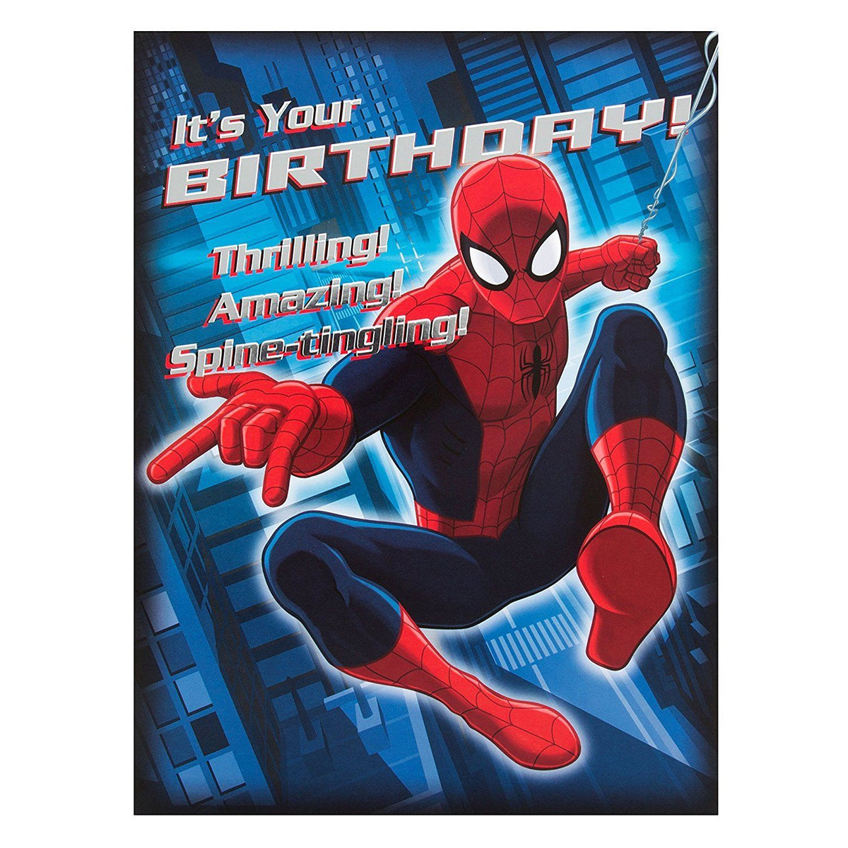 Spiderman Birthday Card 'Zip Zoom Wow'Extra Large