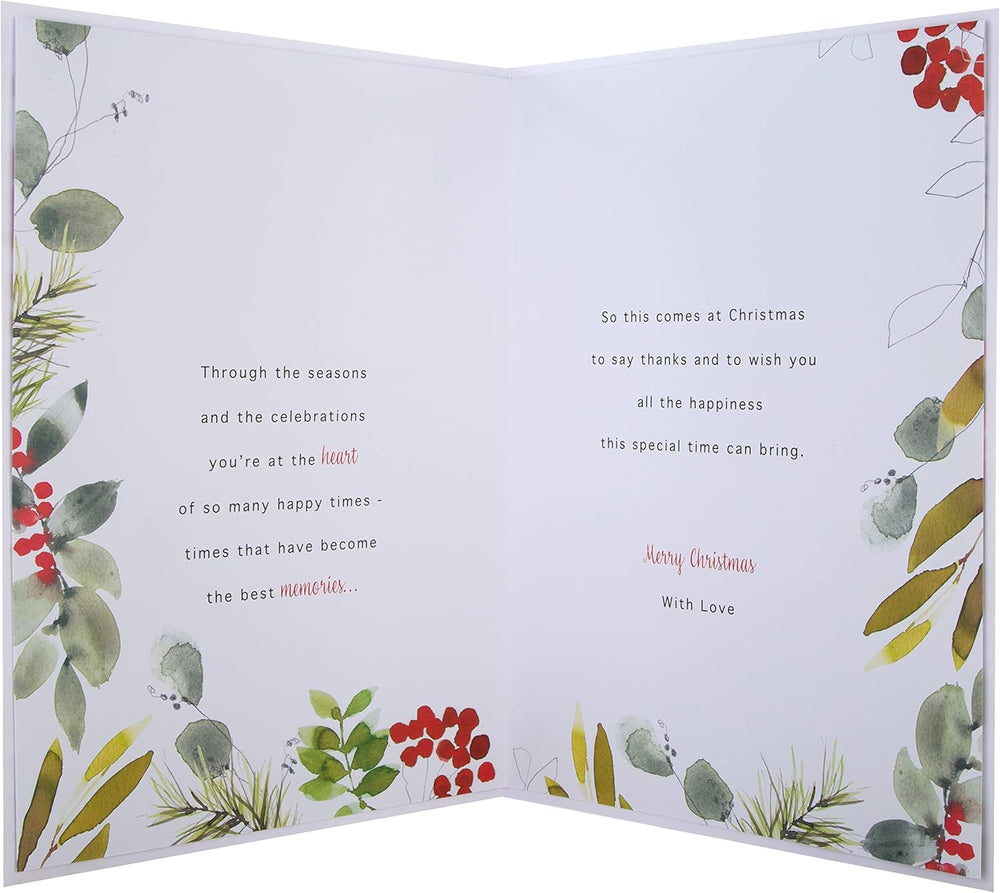 Hallmark Boxed Christmas Card for Someone Special – Classic Seasonal Foliage Design