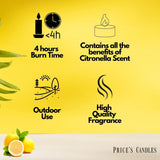Citronella Tealight x25