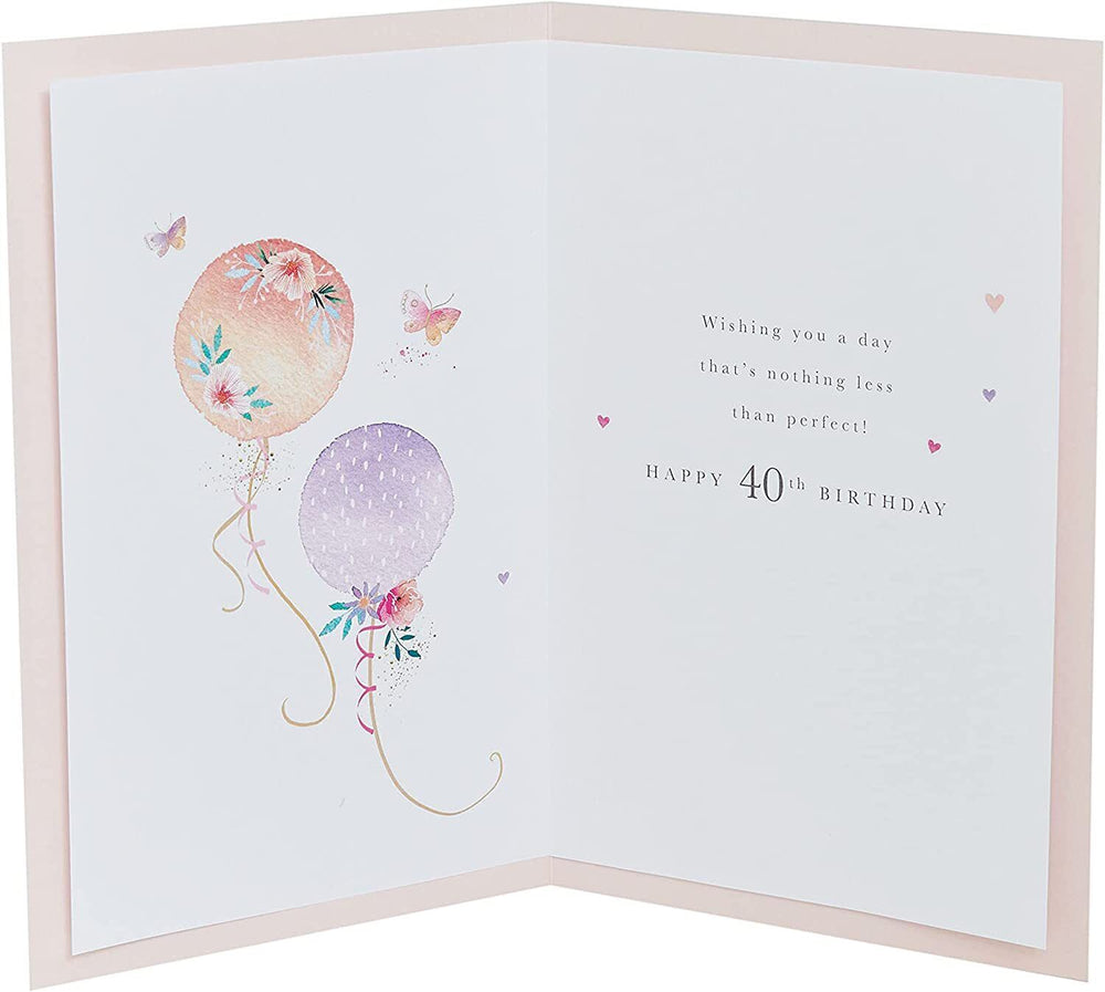 Happy 40th Birthday Card - Have a Fabulous 40th Birthday Card - Birthday Card for her - Balloon Design Birthday Card, 736383-0-1, Multi