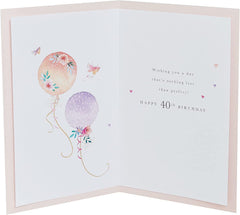 Happy 40th Birthday Card - Have a Fabulous 40th Birthday Card - Birthday Card for her - Balloon Design Birthday Card, 736383-0-1, Multi