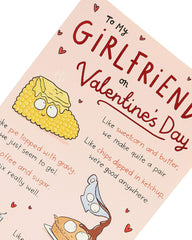 Girlfriend Valentine's Day Card, Valentine's Day Card for Girlfriend, Cute Cartoon Valentine's Day Card for Her, to My Girlfriend on Valentine's Day