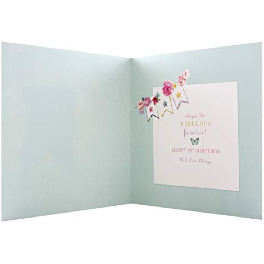 21st Daughter Bunting Design Birthday Card