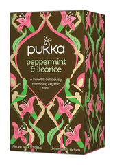 Pukka Tea Peppermint & Licorice Teas Envelopes (Pack 20) - 5060229011107