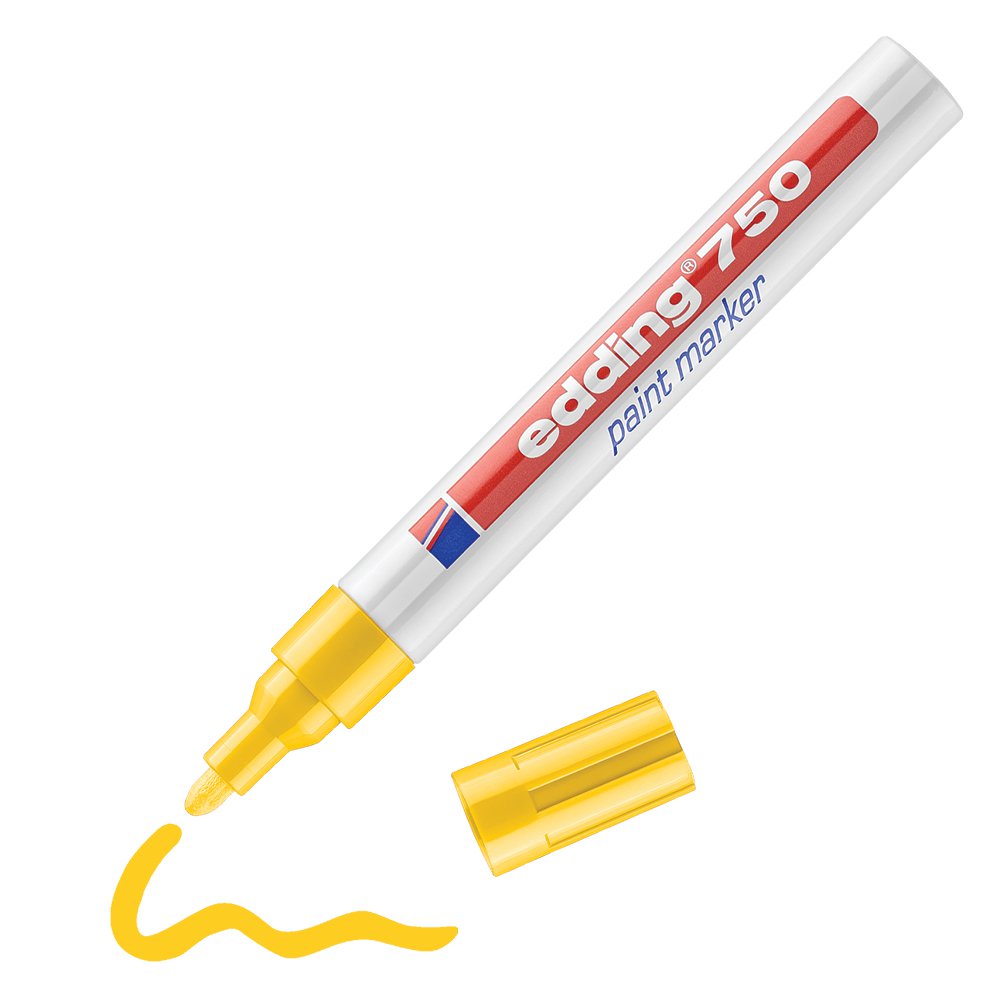 edding 750 Paint Marker Bullet Tip 2-4mm Line Yellow (Pack 10) - 4-750005