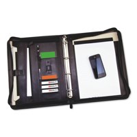 Monolith A4 Conference Folder Zipped Leather Black 2924