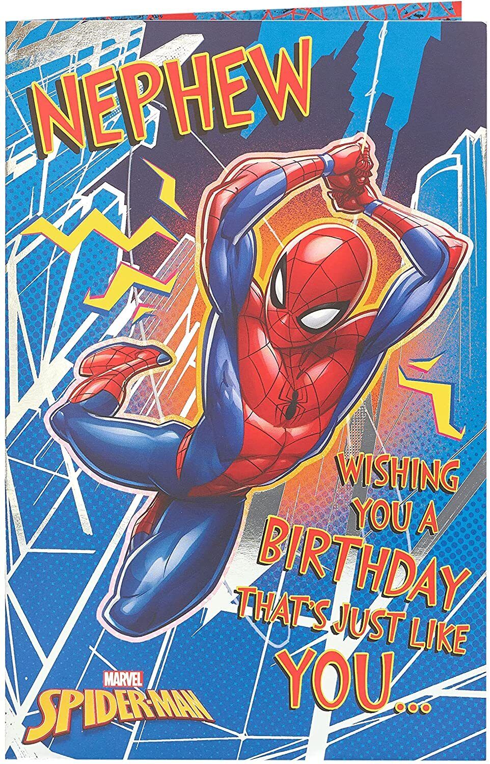Marvel Spiderman Nephew Birthday Card