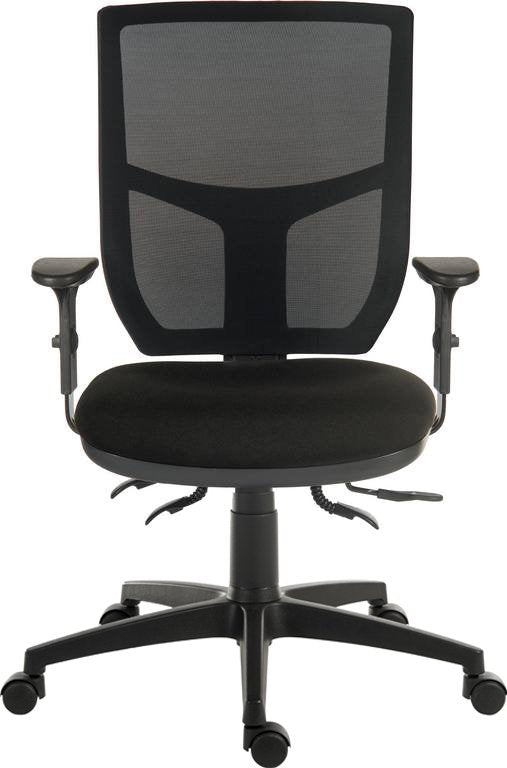 Ergo Comfort Mesh Back Ergonomic Operator Office Chair with Arms Black - 9500MESH-BLK/0270 DD