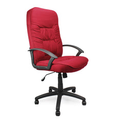 Nautilus Designs Coniston High Back Fabric Executive Office Chair With Sculptured Stitching Detail and Fixed Arms Wine - DPA6062ATGFWN DD