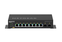 NETGEAR AV Line 8-Port Managed Rackmount Gigabit PoE Plus Switch with 2 x 1GbE SFP Plus Ports