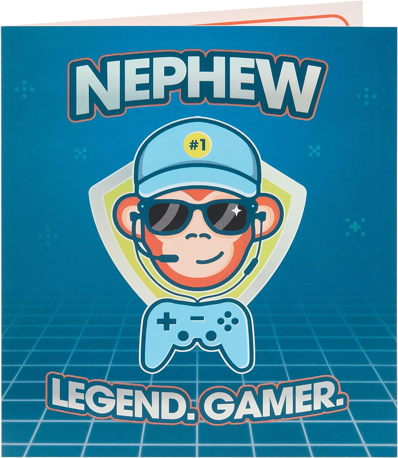 Monkey Gamer Design Nephew Birthday Card