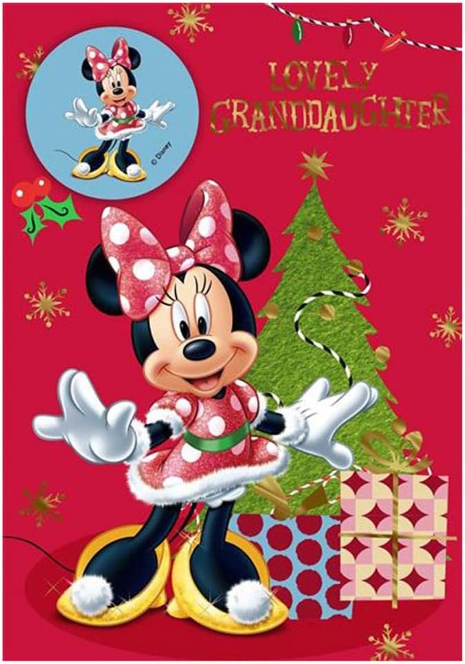 Disney Minnie Mouse Granddaughter Christmas Card