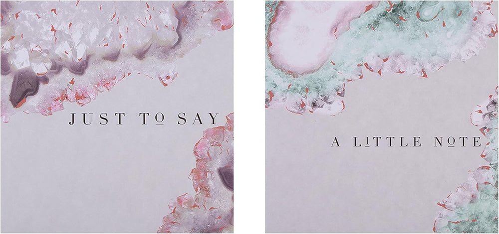 Hallmark 'Just To Say' Cards - Multipack of 20 in 4 Geode Designs