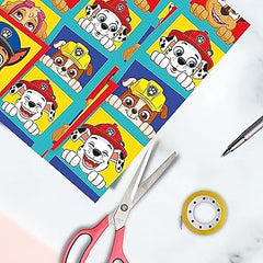 Paw Patrol Wrapping Paper 2 Sheets & 2 Tags