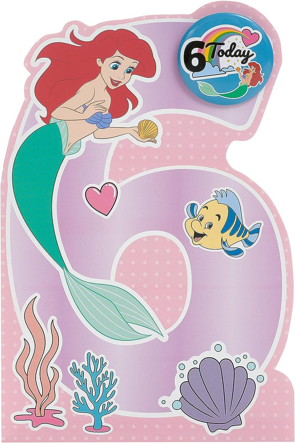 Disney Ariel 6th Birthday Card