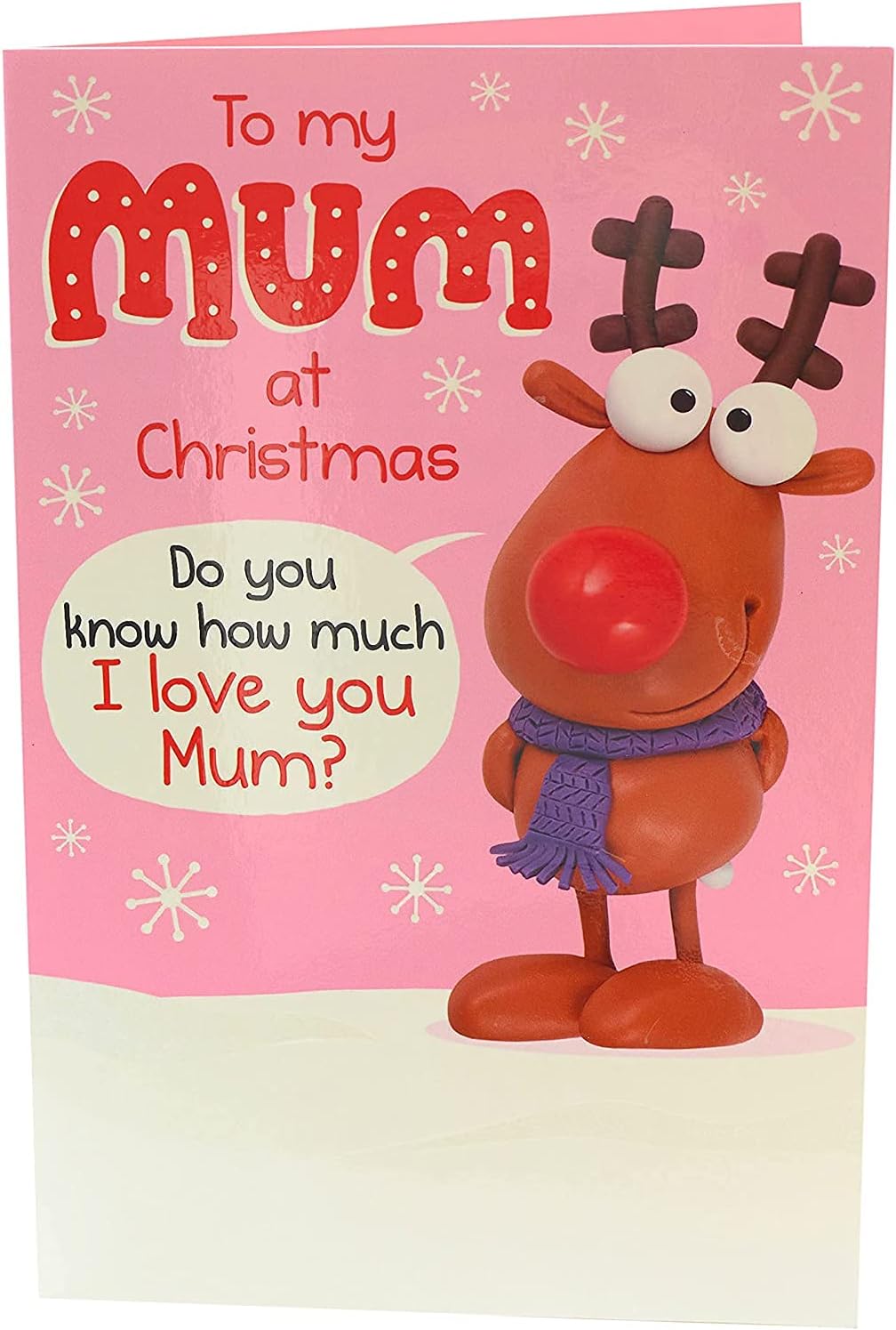 Mum I Love You This Much Pop Up Funny Christmas Card