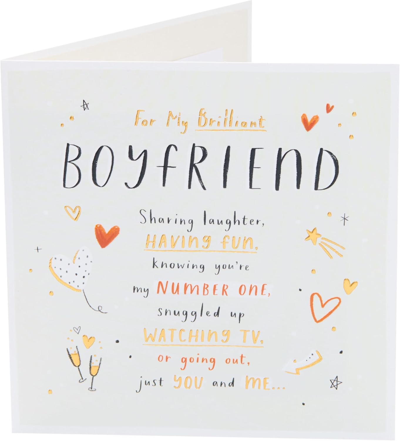 UK Greetings Valentine's Day Card for Boyfriend - Sweet Rhyme Design