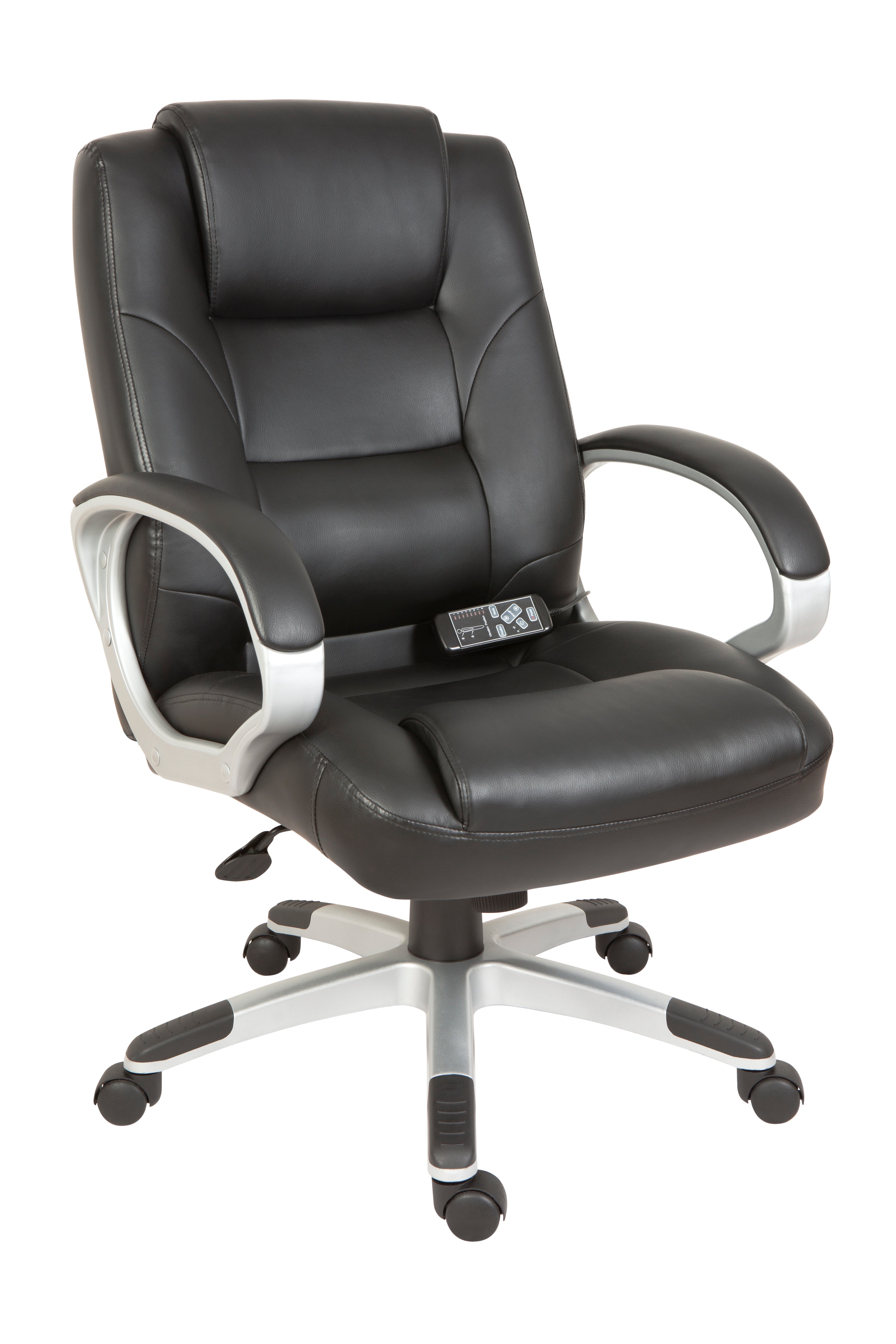 Lumbar Massage Faux Leather Executive Office Chair Black - 6905 DD