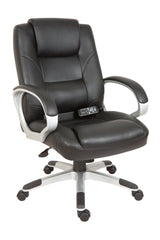 Lumbar Massage Faux Leather Executive Office Chair Black - 6905 DD