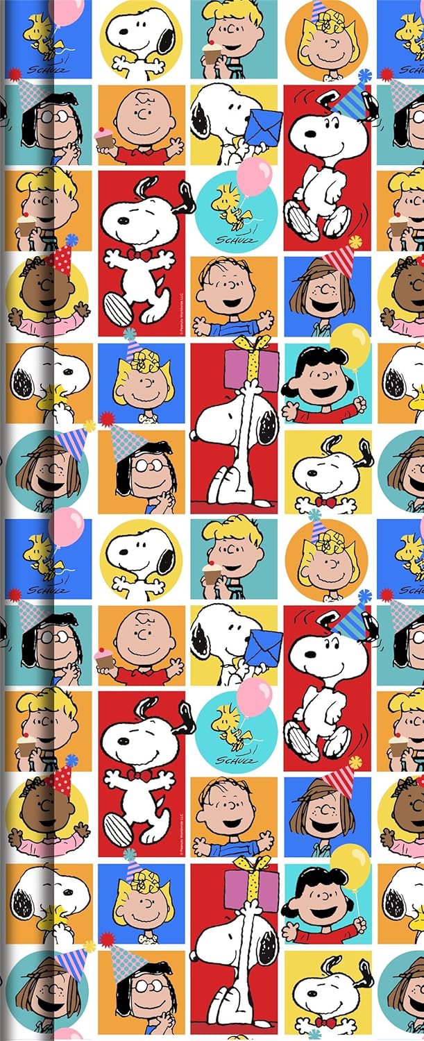 Peanuts Wrap Featuring Snoopy, Charlie Brown and all Other Peanuts Gang