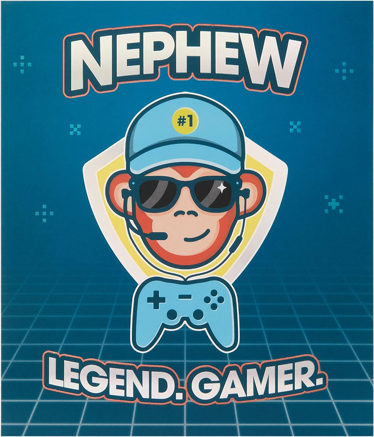 Monkey Gamer Design Nephew Birthday Card