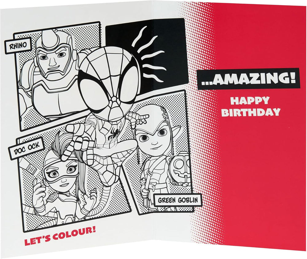 UK Greetings Marvel Spider-Man Birthday Card for Son - Cool Design