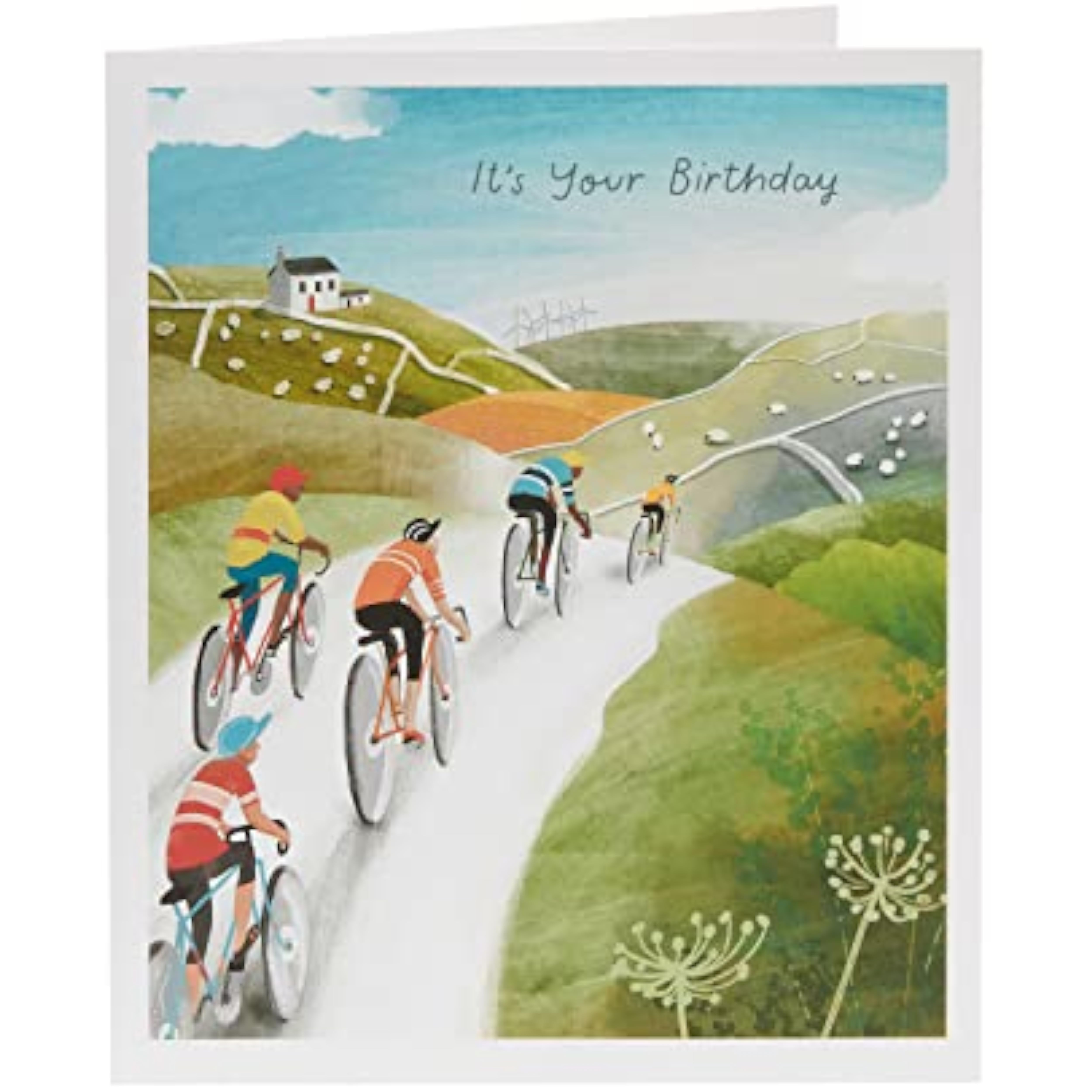 Scenic Cycling Design Birthday Card For Him/Male/Friend
