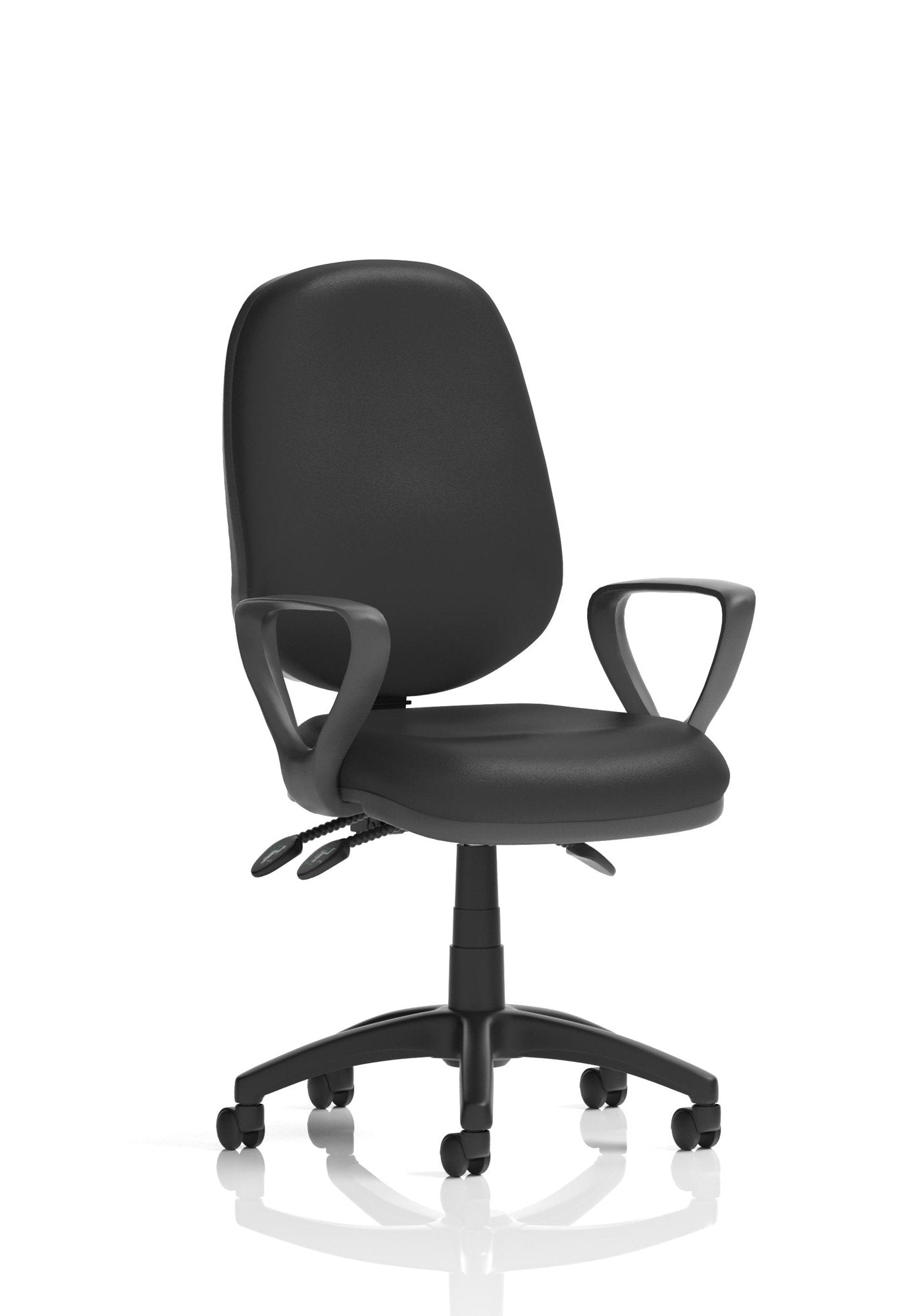 Eclipse Plus III Vinyl Chair Black Loop Arms KC0041 DD