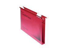 Rexel Crystalfile Classic Foolscap Suspension File Manilla 30mm Red (Pack 50) 70622 DD