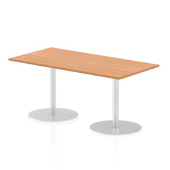 Dynamic Italia 1600 x 800mm Poseur Rectangular Table Oak Top 725mm High Leg ITL0290 DD