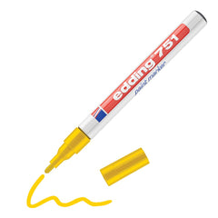 edding 751 Paint Marker Bullet Tip 1-2mm Line Yellow (Pack 10) - 4-751005
