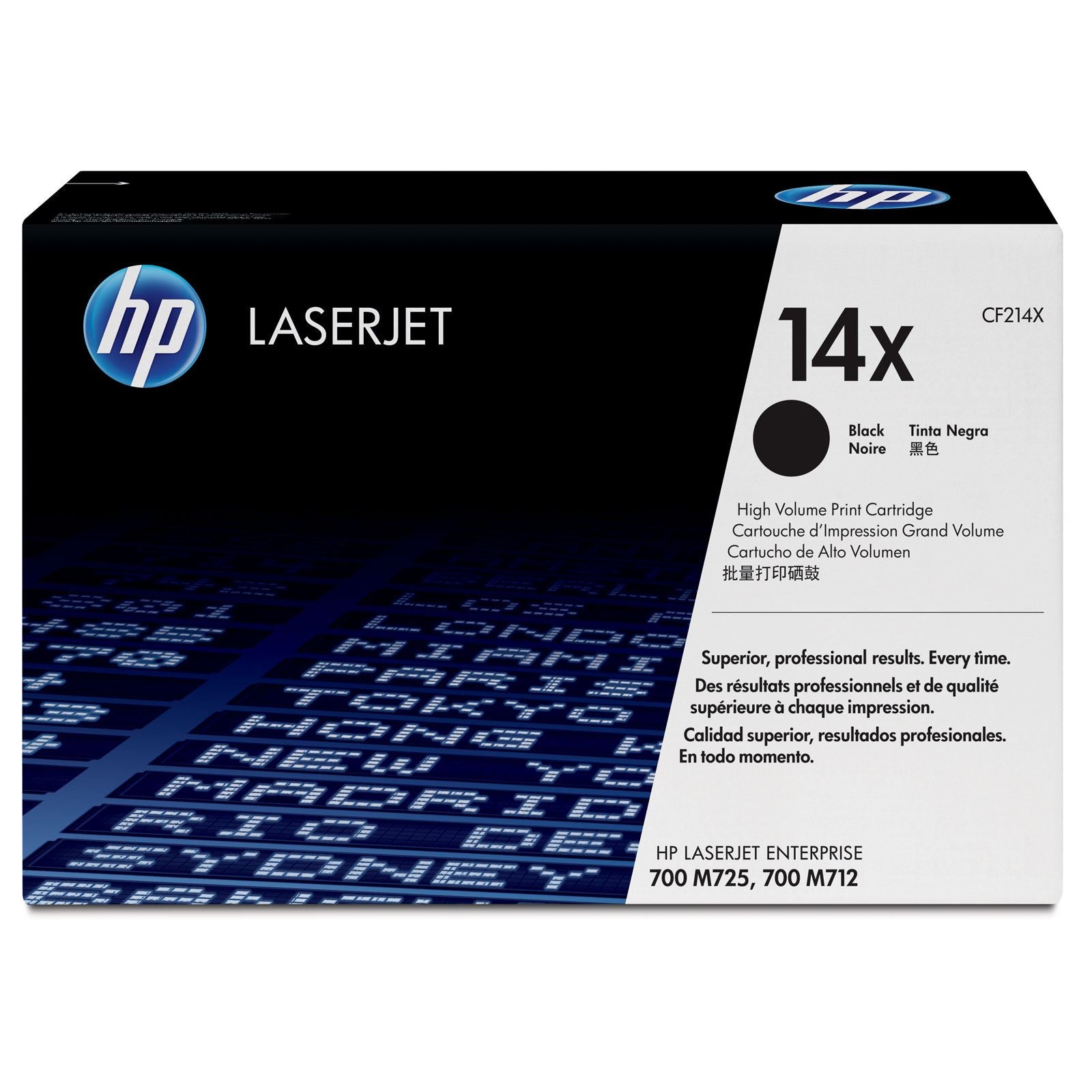 HP 14X Black High Yield Toner 17.5K pages for HP LaserJet Enterprise M712/M725 - CF214X