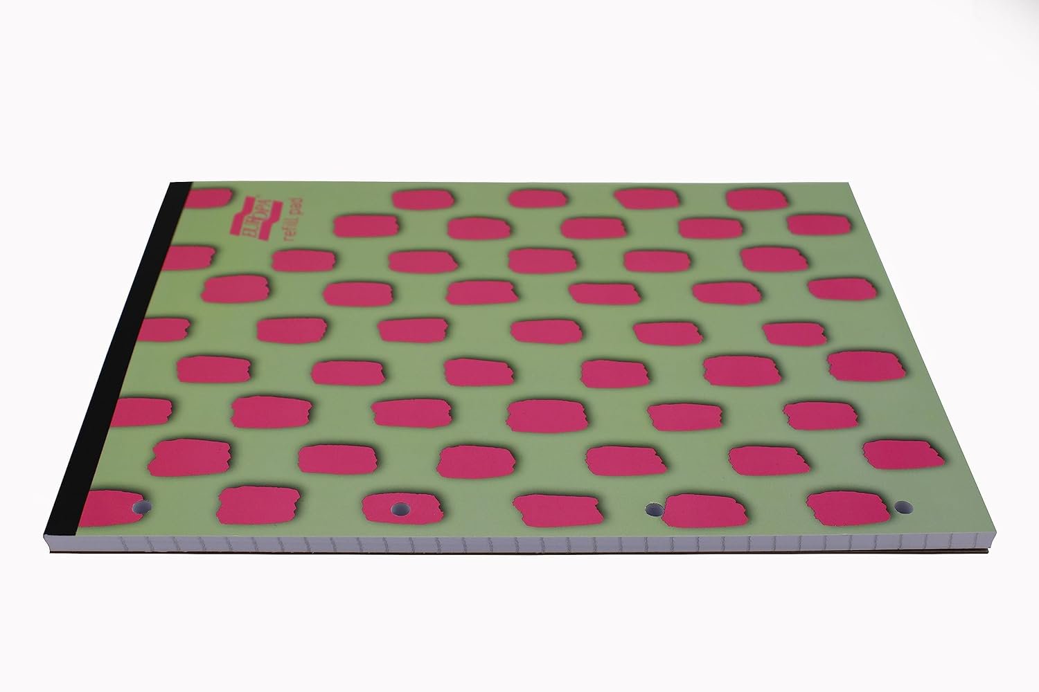 Europa Splash A4 Refill Pad Headbound 140 Pages 80gsm FSC Paper Ruled With Margin Punched 4 Holes Pink (Pack 6) - EU1511Z