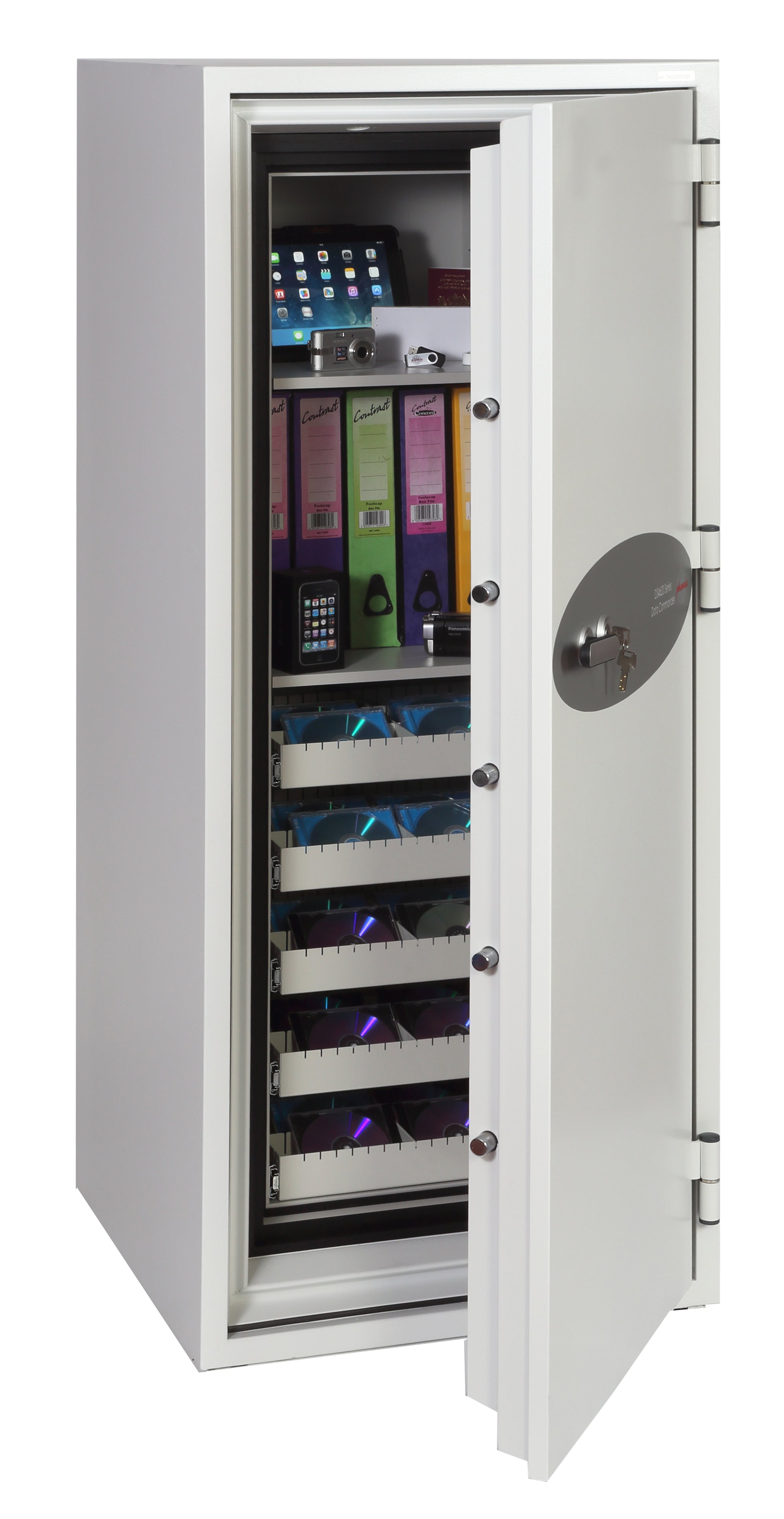Phoenix Data Commander Size 2 Data Safe Key Lock White DS4622K DD