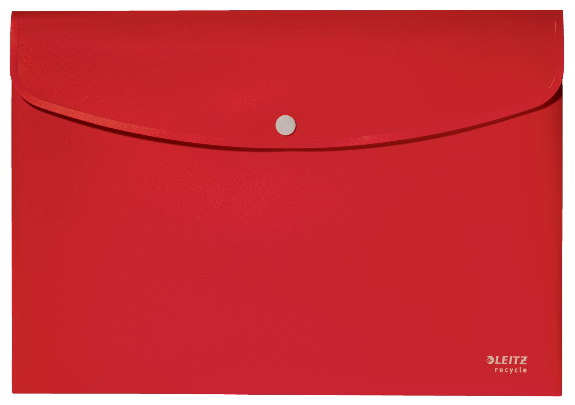 Leitz Recycle Polypropylene Document Wallet With Push Button Closure Red 46780025