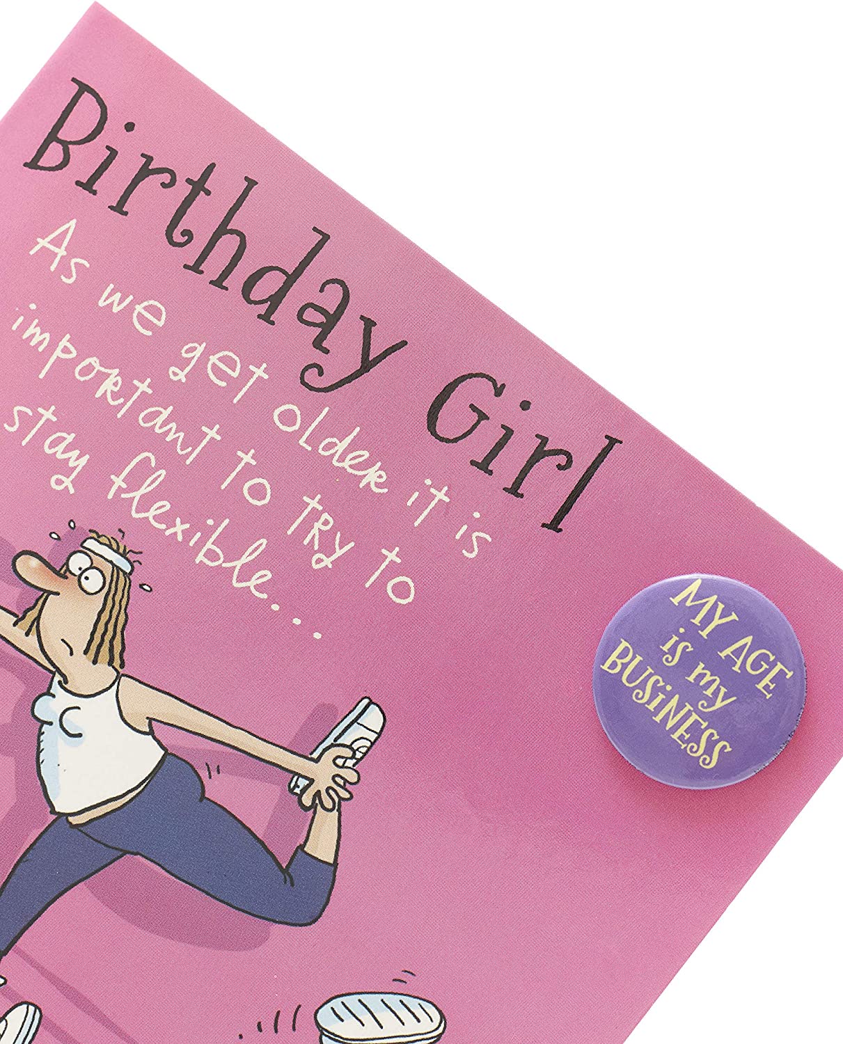 Giggles Yoga Humour Birthday Card