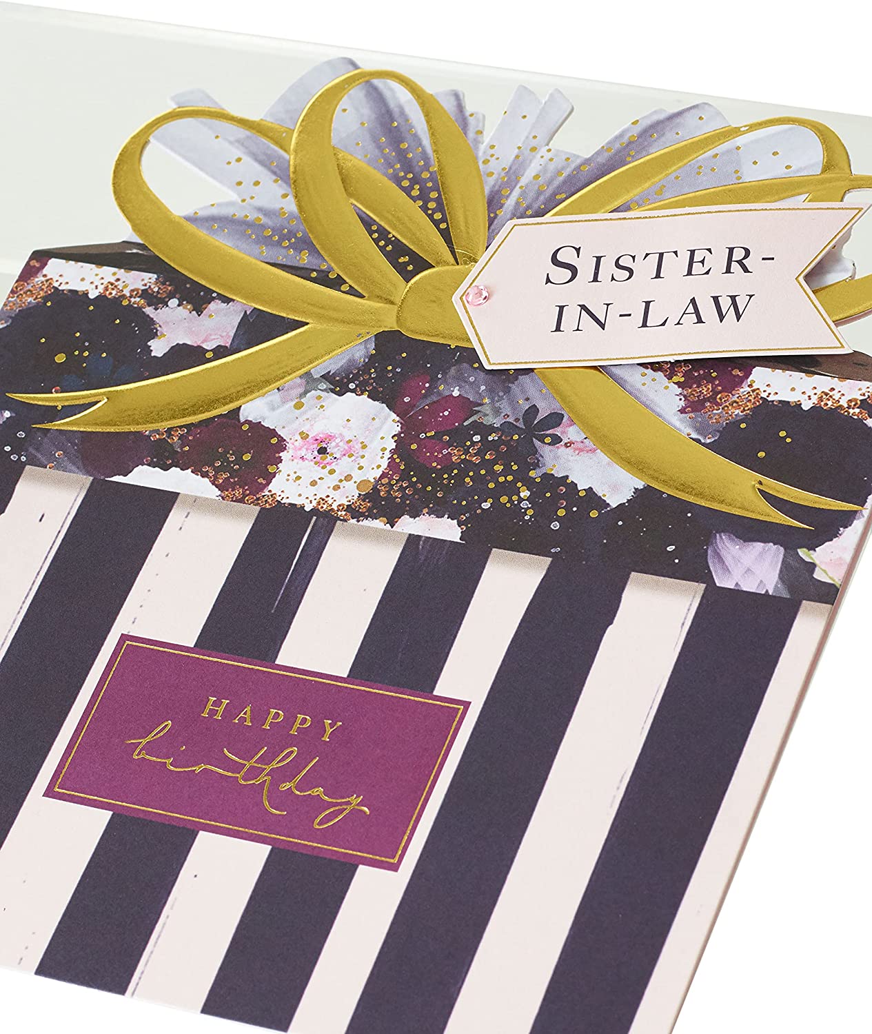 Sister-in-Law Birthday Card Luxury Shaped Ornate Present
