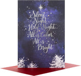 Peaceful Silent Night Christmas Greeting Card with Elegant Seasonal Design and Heartfelt Wishes