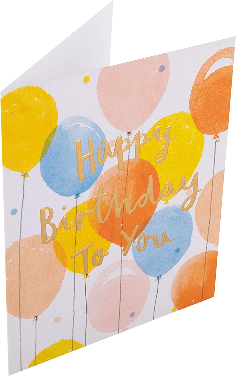 Embossed Text Design Birthday Card