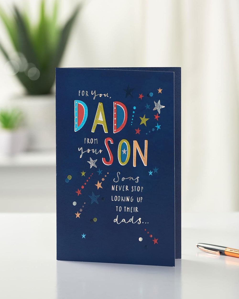 UK Greetings Father's Day Card from Your Son - Stars Design