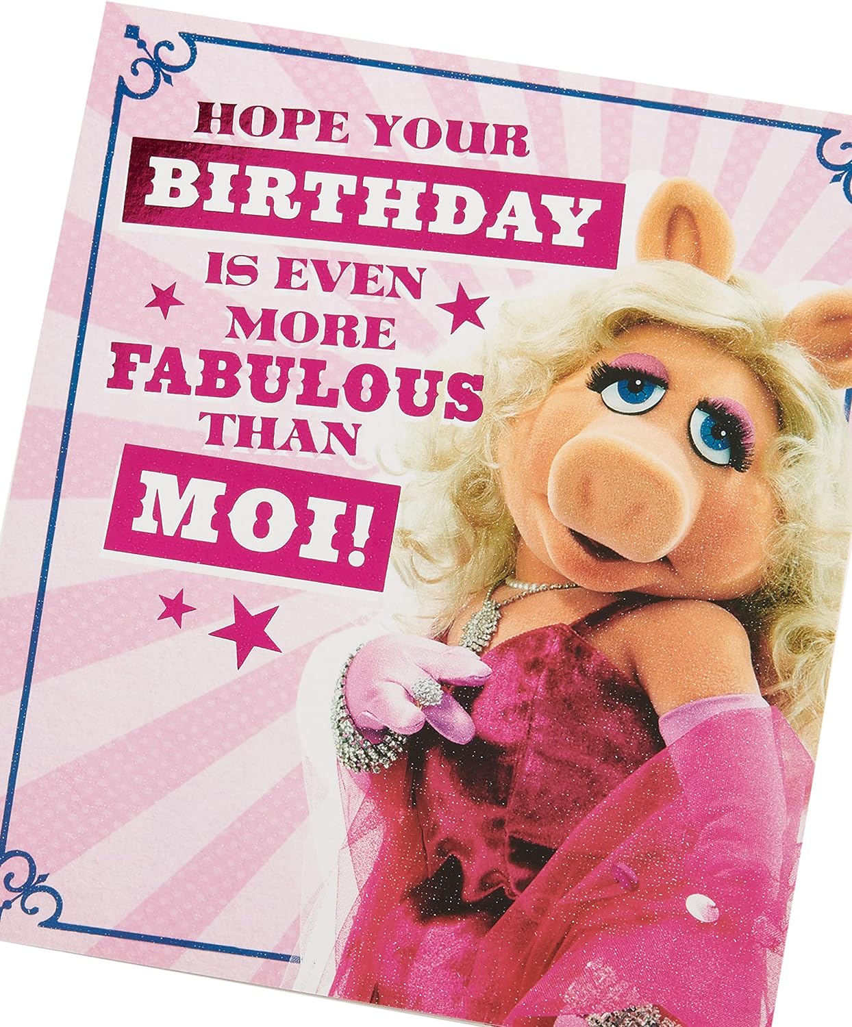 Disney Muppets Miss Piggy Design Birthday Card