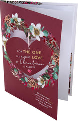 Hallmark Boxed Christmas Card for One I Love - Traditional Heart and Verse Design, 25575200, Multicoloured