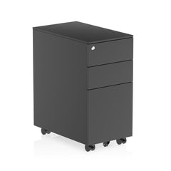 Dynamic Steel Slim Mobile Pedestal Black I004297 DD