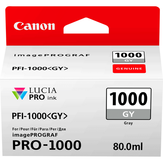 Canon PFI1000GY Grey Standard Capacity Ink Cartridge 80ml - 0552C001