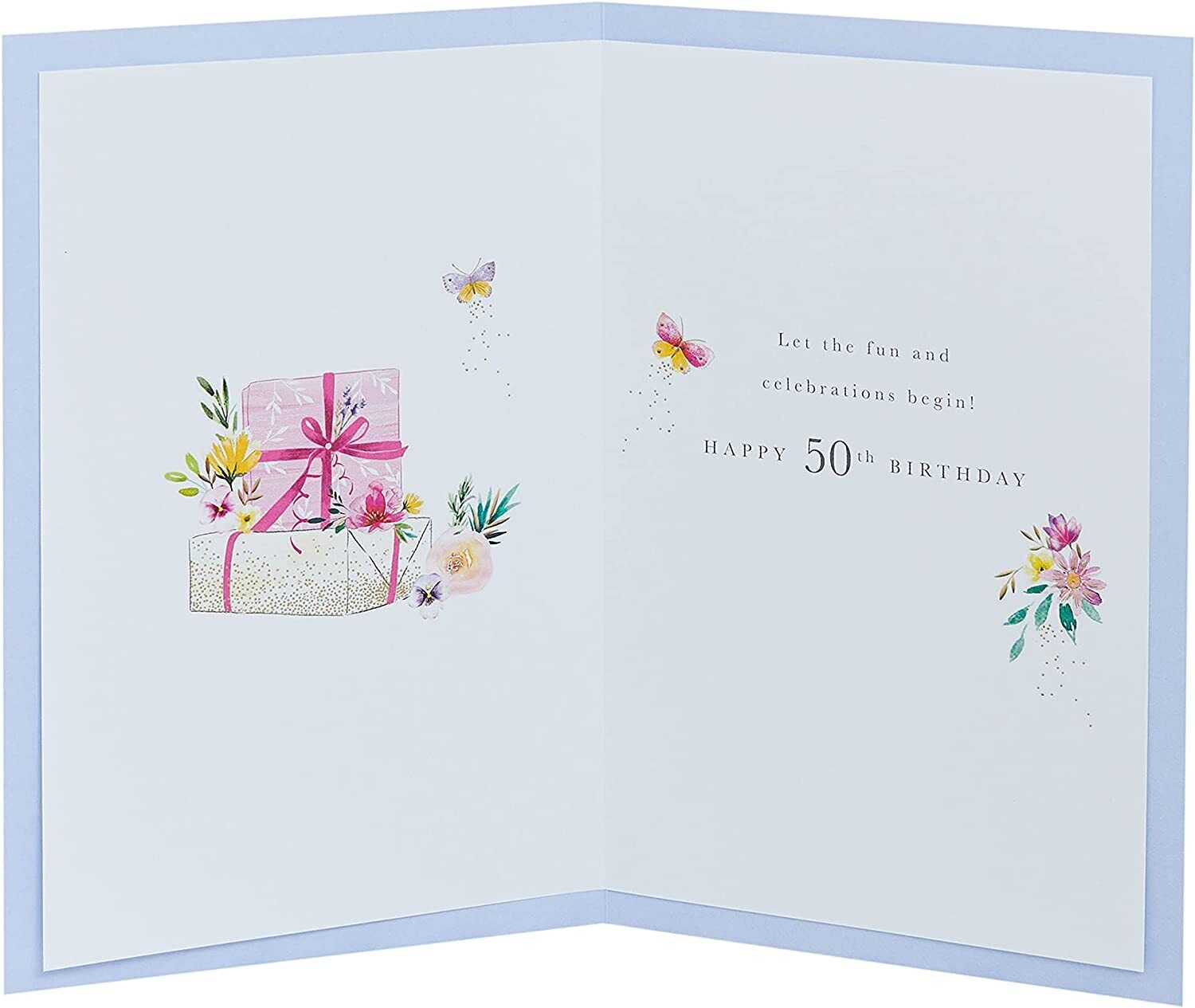 Presents Themed 50th Birthday Card
