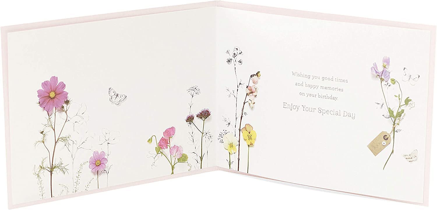Floral Pretty Birthday Card (Pack of 6)